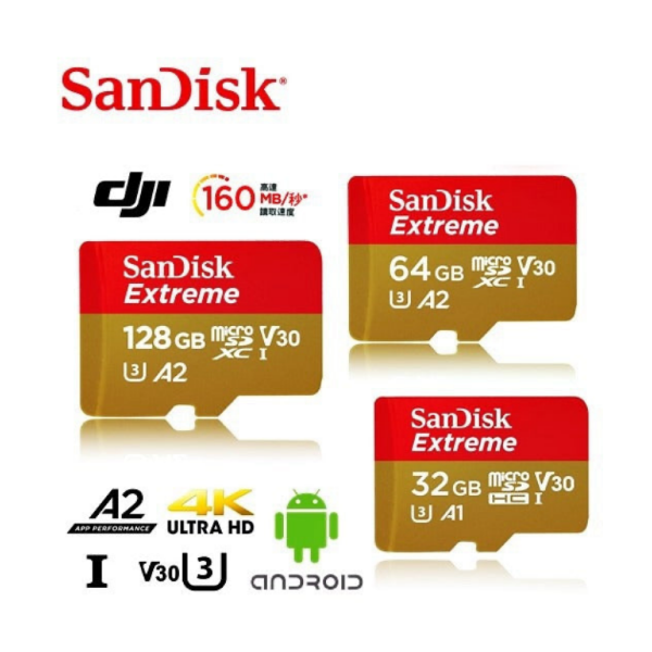 【SanDisk】Extreme® 32GB/64GB/128GB/256GB/512GB microSDXC™ 記憶卡(紅金卡)