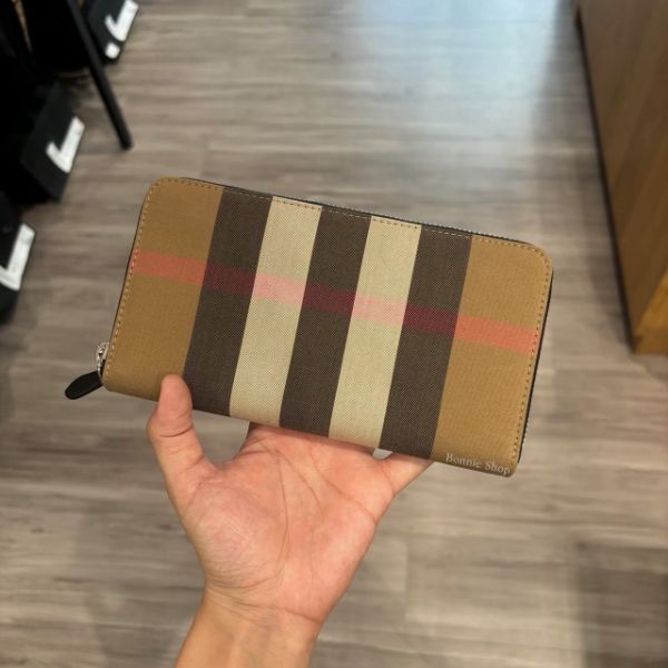 圖片 Burberry經典卡其格紋拉鏈長夾