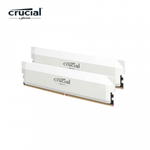 圖片 美光 Micron Crucial PRO 超頻 32GB(雙通16GB*2) D5 6000/CL36 白色散熱片(CP2K16G60C36U5)