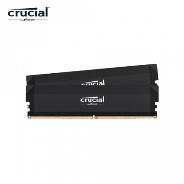 圖片 美光 Micron Crucial PRO 超頻 64GB(雙通32GB*2) D5 6400/CL40 黑色散熱片(CP2K32G64C40U5)