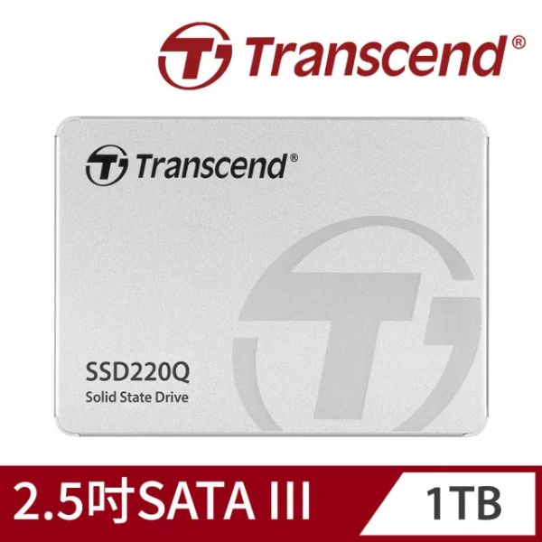 圖片 Transcend SSD220Q 1TB/2.5吋/SATA III/讀550/寫500/QLC