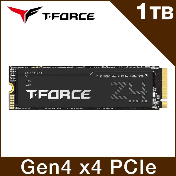 圖片 Team T-FORCE Z44A7Q 1TB/Gen4 PCIe 4.0 x4/M.2 2280/讀7000/寫5500/3D QLC/石墨烯散熱片