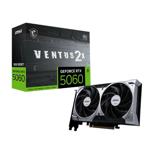 圖片 微星 RTX5060 8G VENTUS 2X OC(2535MHz/20cm/雙風扇/註冊四年)