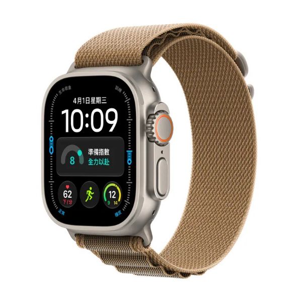 圖片 Apple Watch Ultra 4（49mm, 鈦金屬錶殼, 高山錶環）