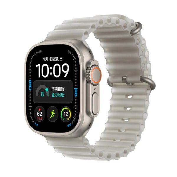 圖片 Apple Watch Ultra 4（49mm, 鈦金屬錶殼, 海洋錶帶）
