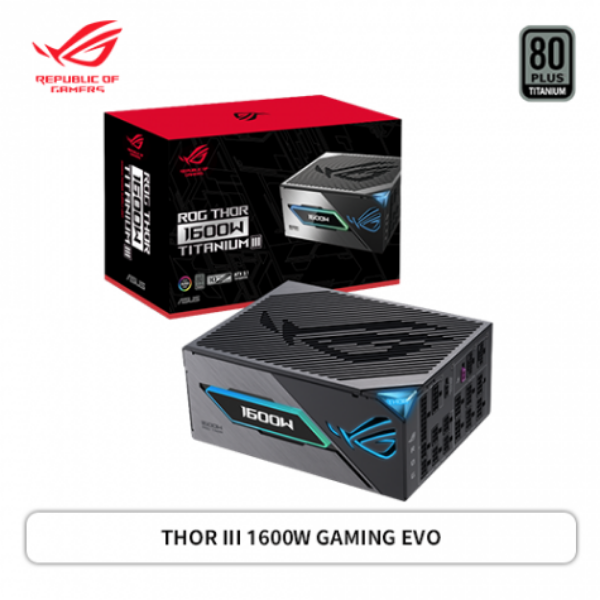 圖片 華碩ROG THOR 1600W 雙8/鈦金/PCIe 5.0(轉接)/全模組/極靜音/10年保