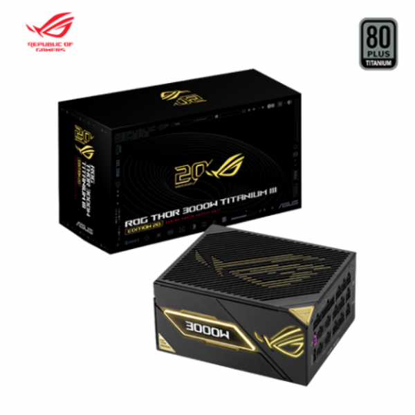 圖片 華碩 ROG THOR 3000W III Edition 20  ROG Equalizer (80+鈦金牌/OLED 顯示螢幕/雙電壓自適應設計/GPU-First 專利智慧穩壓器/ATX3.1/PCIe 5.1/全模組//十年保固)