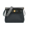 圖片 Hermes Herbag 20 Mini 帆布金釦肩背/斜背兩用包(Noir黑)