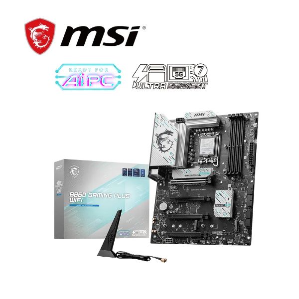 圖片 微星 MSI B860M GAMING PLUS WIFI /Intel B860/LGA1851/DDR5/Micro-ATX/WiFi