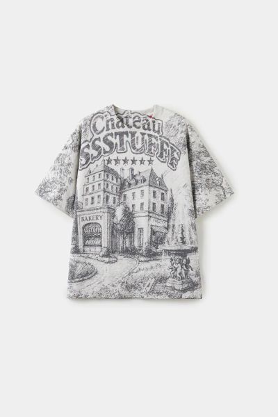 Focus Store SSSTUFFF Full Print Postcard Tee "Grey" 