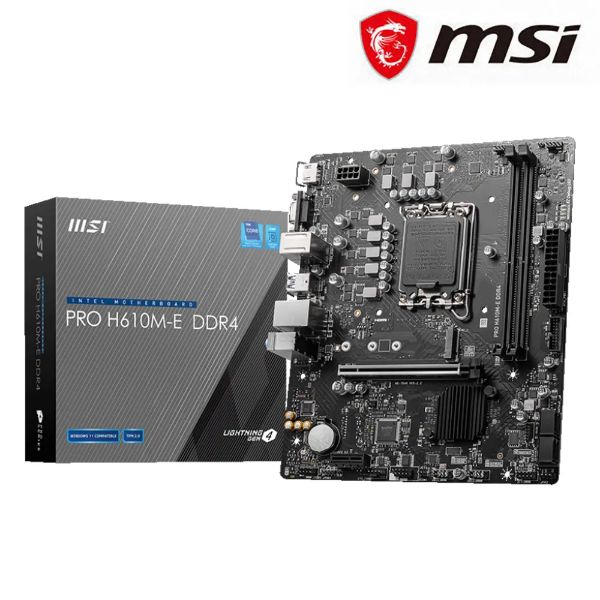 圖片 微星 MSI PRO H610M-E DDR4 /Intel H610/LGA1700/DDR4/Micro-ATX/無WiFi