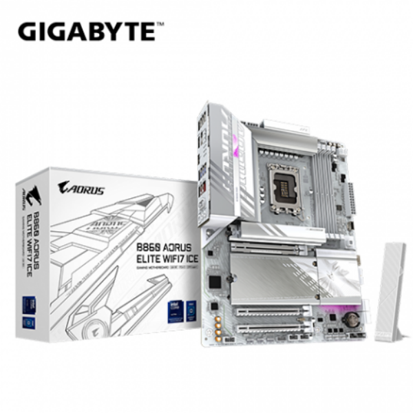 圖片 技嘉 B860 AORUS ELITE WIFI7 ICE（ATX/12+1+2相）