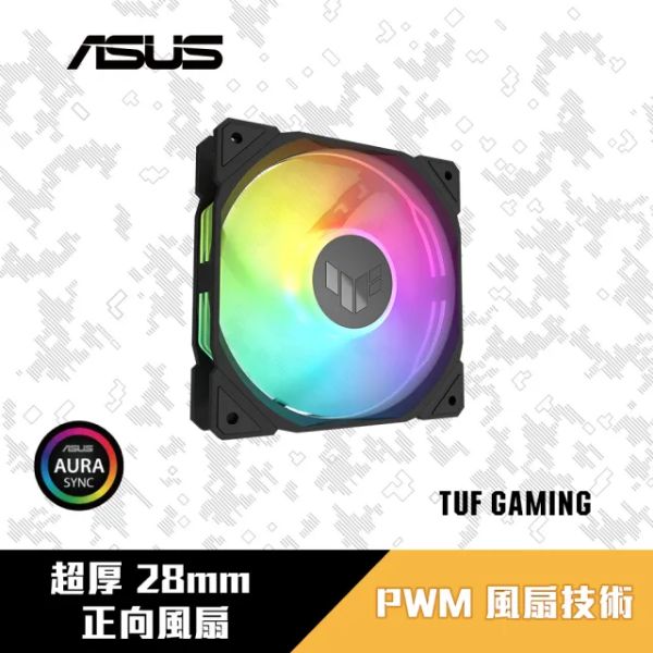 圖片 【華碩 ASUS】TUF Gaming TR120 ARGB 黑色 單入 12cm機殼風扇