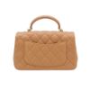 圖片 Chanel 展示品 Coco Handle 羊皮淡金鍊迷你手把斜背口蓋包(AS2431-奶茶色)