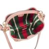 圖片 Gucci 展示品 GG Emblem 帆布拚牛皮水桶二用包(815118-粉)
