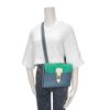 圖片 Hermes Depeches 21 Togo牛皮銀釦拼色翻蓋鎖釦手提包(霧灰色/炫綠/小雞黃)