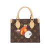 圖片 Louis Vuitton x TM On The Go BB 村上隆聯名帆布限量款迷你托特包(M13668-咖)