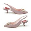 圖片 Roger Vivier 展示品 Virgule 漆皮水鑽鑲飾方框造型高跟鞋#38(粉紫)