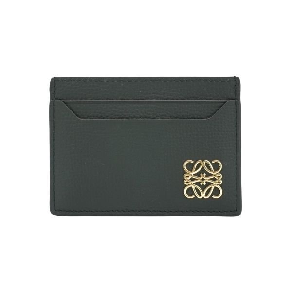 圖片 Loewe Anagram 粒紋牛皮金釦四卡卡夾(黑)