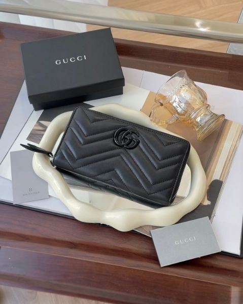 圖片 【GUCCI】MARMONT 拉鍊長夾 全黑