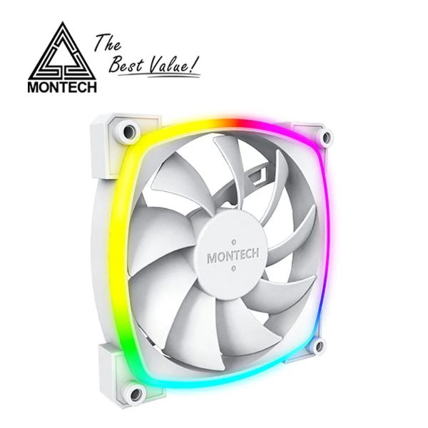 圖片 【君主 MONTECH】AX120 PWM 白色 單入 12cm ARGB機殼風扇