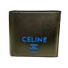 圖片 CELINE經典LOGO光滑羊皮雙折短夾 - 黑色 / 亮藍色 10B653R24.GLK0