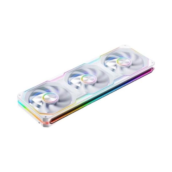 圖片 【喬思伯 JONSBO】XA360 ARGB Gen1 一體式雙光效風扇 白色 一體式三連 12cm機殼風扇