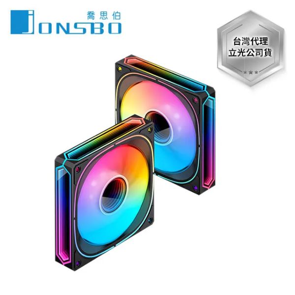 圖片 【喬思伯 JONSBO】FR505 ARGB Gen1 全幅無限鏡風扇 黑色 單入 12cm機殼風扇