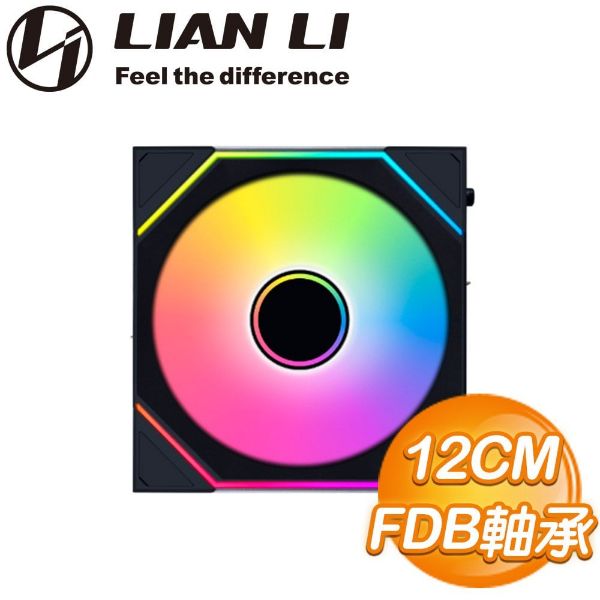 圖片 【聯力 LIAN LI】UNI FAN SL-INF Wireless 120 黑色 三入組（含控制器） 12cm ARGB機殼風扇