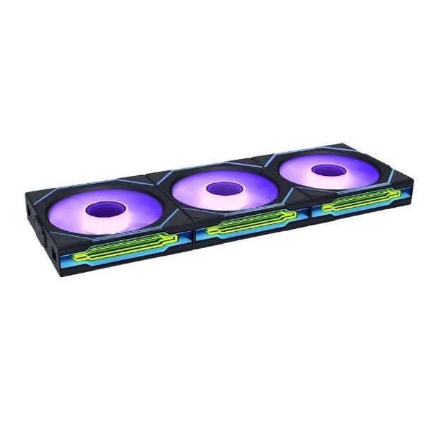 圖片 【聯力 LIAN LI】UNI FAN TL Wireless（LED/LCD） 黑色 三入組 12cm ARGB機殼風扇