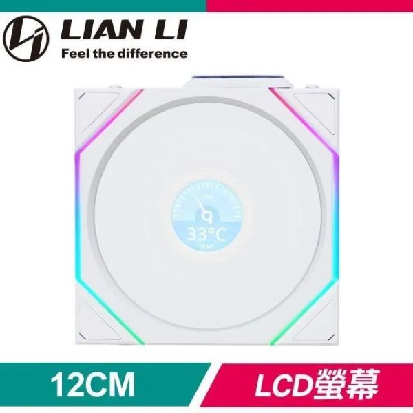 圖片 【聯力 LIAN LI】UNI FAN TL Wireless（LED/LCD） 白色 單入 12cm ARGB機殼風扇