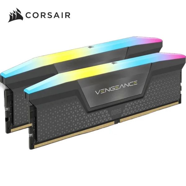 圖片 海盜船 CORSAIR VENGEANCE RGB DDR5-6400 CL32 32GB(16G×2) 灰