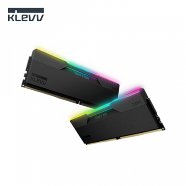 圖片 科賦 KLEVV CRAS V RGB DDR5-6400 CL32 64GB(32G×2) 曜石黑