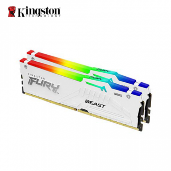 圖片 金士頓 Kingston FURY Beast DDR5-6000 CL30 64GB(32G×2) 白