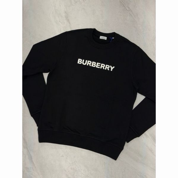 圖片 Burberry 經典 新款字母logo 黑色 男生 長袖大學t