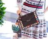 圖片 Fendi 8M0369 WOC 豆豆肩背包 黑 2Jours Pouch 幾何鉚釘包