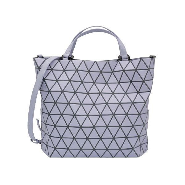 圖片 Issey Miyake Crystal Matte 水晶霧面幾何大型手提/肩背兩用包(霧紫色)