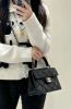 圖片 CHANEL 香奈兒 CHANEL AS4711 21cm Kelly 黑荔枝 金扣 手提肩背包