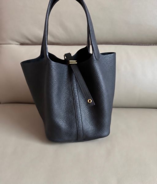 圖片 MY精品 - Hermes 馬家 picotin 22 菜籃子22 黑色金釦 近新 D刻 送禮🎁ok