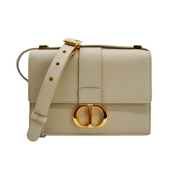 圖片 Dior 展示品 30 Montaigne 牛皮金釦蒙田肩背/斜背兩用包(米)