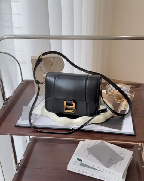 圖片 【BALENCIAGA】HOURGLASS 小號斜跨包 黑金