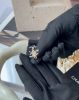 圖片 【CHANEL】麻花扭轉水鑽耳夾 金色