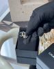 圖片 【CHANEL】麻花扭轉水鑽耳夾 金色