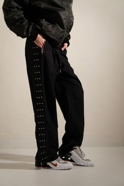 Thug Club Triple Line STUD Track Pants 鉚釘 運動長褲 黑色