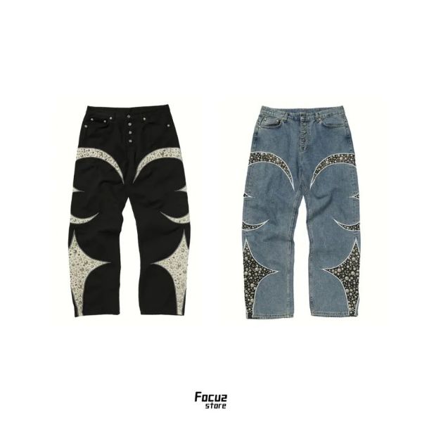 Focus Store Thug Club Iron Steel Focus Leather Denim Pants 牛仔褲 兩色