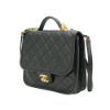 圖片 Chanel 展示品 金雙C粒紋牛皮仿舊金鏈幸運草雙肩後背包(AS5715-黑)