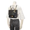 圖片 Chanel 展示品 金雙C粒紋牛皮仿舊金鏈幸運草雙肩後背包(AS5715-黑)
