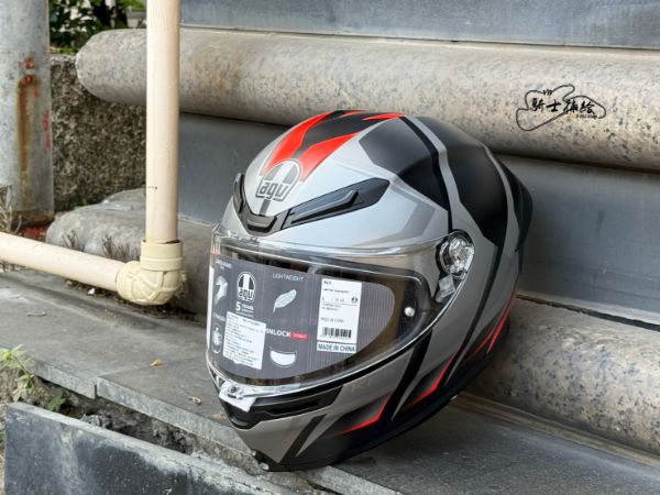 圖片 公司貨 AGV K6S Karve 黑灰紅 亞洲版 全罩 安全帽 新款 K6 S 輕量 大鴨尾