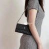 圖片 MY精品 -  Chanel 荔枝黑銀 牛皮 掀蓋長夾 信封長夾