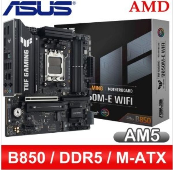 圖片 華碩 TUF GAMING B850M-E WIFI AM5主機板